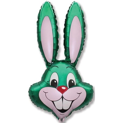 Balón foliový zajíc zelený 60 cm Velikonoce