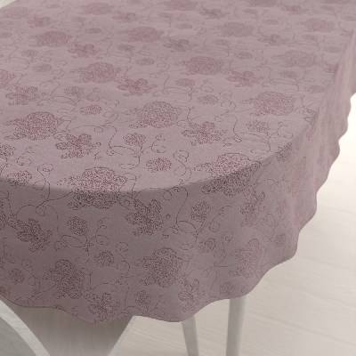 Biante Teflónový oválny obrus TF-077 Kvetované ornamenty na staroružovom 140x160 cm