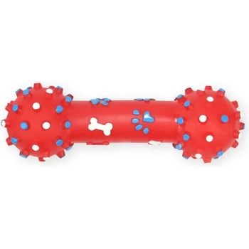 PET NOVA Играчка за куче винилова щанга с пищялка - червена, 26см