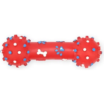 PET NOVA Играчка за куче винилова щанга с пищялка - червена, 26см
