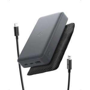 Spigen Външна батерия с 2xUSB-C и 1xUSB-A изходи и технология за бързо зареждане - Spigen EA3030 Essential Power Bank 30W 30000 mAh (сив) (ABA09436)
