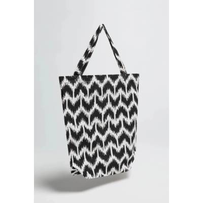 Marisse Black Cotton Bag čierna biela