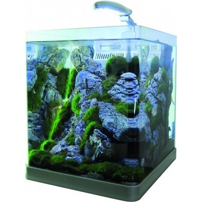 Aqua Nova Nano-14 akvarijní set bílý ohýbané sklo 14 l