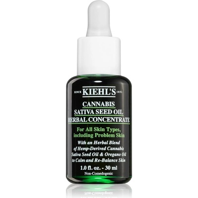 Kiehl's Cannabis Sativa Seed Oil Herbal Concentrate стягащ серум-масло за всички видове кожа, включително и чувствителна 30ml