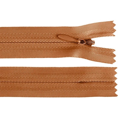 Spirálový zip skrytý No 3 délka 22 cm Varianta: 280 rezavá stř., Balení: 1 ks