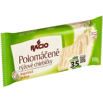 Racio Polomáčané ryžové chlebíčky jogurtová poleva 100 g