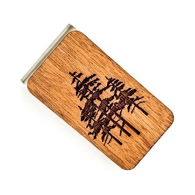 Spona na peníze Dřevěná Wood Stromy – Zboží Dáma