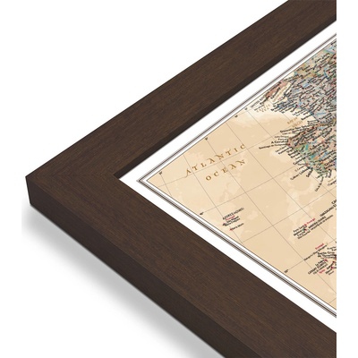 National Geographic Afrika - nástěnná mapa Executive 60 x 80 cm Varianta: mapa v dřevěném rámu, Provedení: Pegi skořice