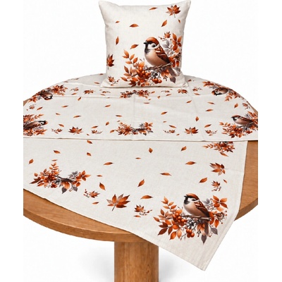 Tegatex Polyesterový ubrus podzimní vrabčák 40x90 cm