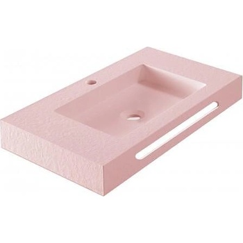 Inter Ceramic Мивка за баня " RESIN POLY MARBLE" / ICC 8046PINK, стенен монтаж, смола, розов мат, 80x46см (8046PINK)