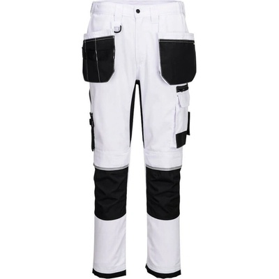 PortWest WX2 CD845 ECO CRAFT Holster Strečové keprové kalhoty do pasu bílá