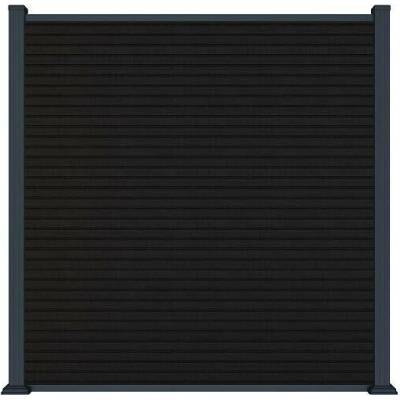 ROJA MODERN plotový panel WPC 180x180 cm HORIZONTÁLNÍ i VERTIKÁLNÍ a koncovky - antracit