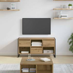 vidaXL ТВ шкаф 100 x 36 x 49, 5 см Дъб Артизан Инженерна дървесина (886509)