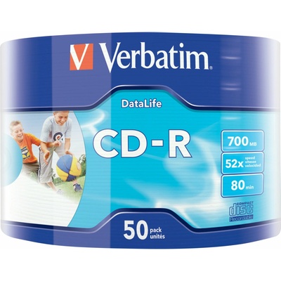 Verbatim CD-R 700MB 52x, Wrap, 50ks (43787)