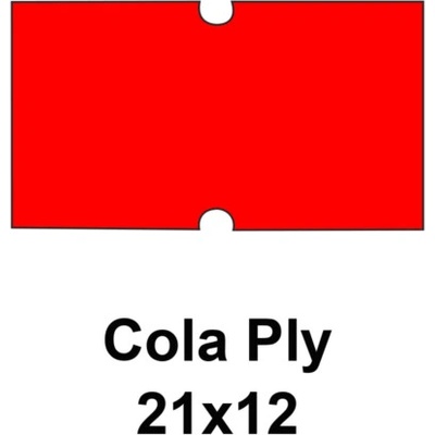 Cenovkové etikety Cola PLY 21x12 červené