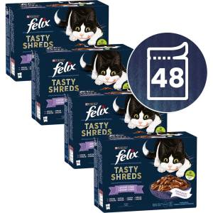 FELIX Капсули FELIX Tasty Shreds вкусен избор с риба в сос 48 x 80 г