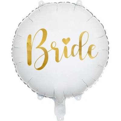 Party Deco Фолиев Балон ''Bride'', Бял , 45см (FB138)