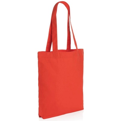 Tote bag Impact z 285g recykl. canvas, červená