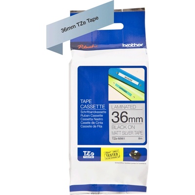 Páska do tiskárny štítků Brother TZ-M961, černý tisk/stříbrný podklad, O