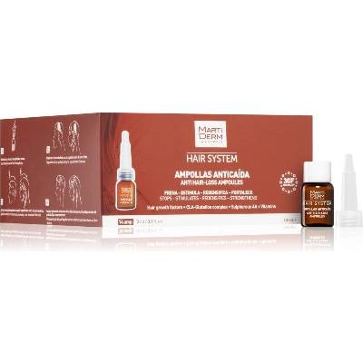 Martiderm Hair System péče pro podporu růstu a proti vypadávání vlasů v ampulích 14 x 3 ml