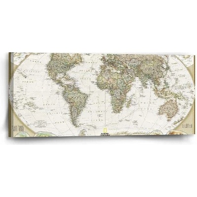 Sablio Obraz Mapa světa - 110x50 cm