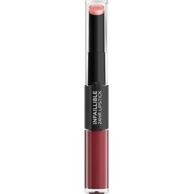 L'Oréal Paris Infallible 24H dlhotrvajúci rúž a lesk na pery 2 v 1 502 Red To Stay 5,7 g