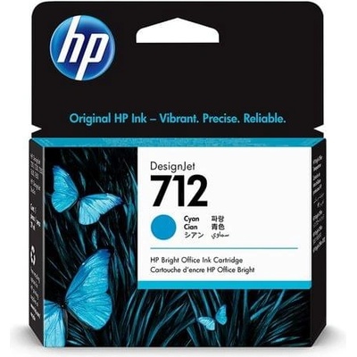 HP Оригинално мастило за принтер HP No712, 3ED67A, 29 ml, Cyan (3015102301)