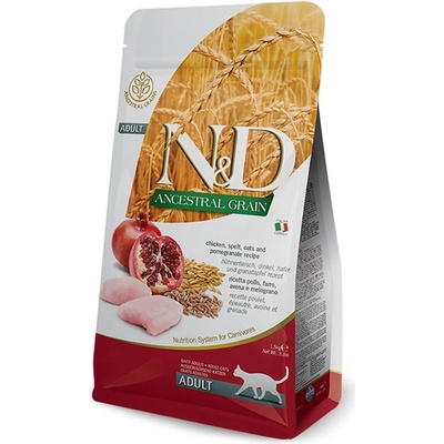 N&D ANCESTRAL GRAIN CAT CHICKEN SPELT OATS AND POMEGRANATE ADULT 1,5 kg