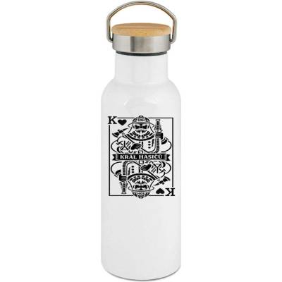 123TRIKO termoska Král hasičů, černý tisk 500 ml profese