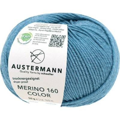 Austermann MERINO 160 EXP COLOR - 100% merino vlna - Ručně pletací příze Barva: 1214 DENIM