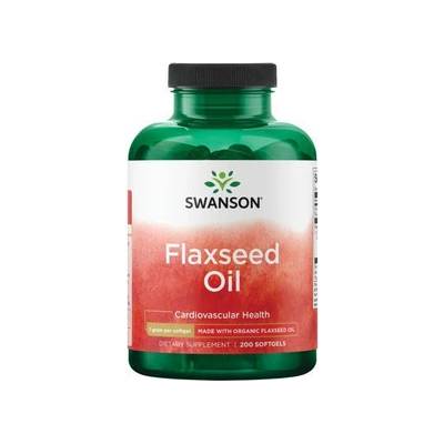 Swanson Flaxseed Oil 200 ks, gélové tablety, 1 g