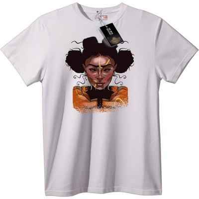 NOONEBRAND Тениска Жена с Афро Изкуство - M, Black