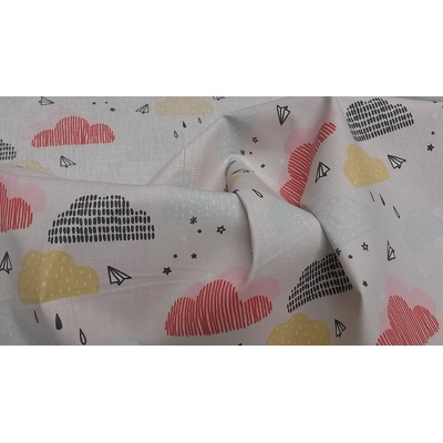 Bavlnená látka MRÁČKY šírka 150 cm