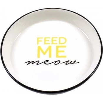 Duvo+ keramická miska pre mačky Feed me meow 15,5 cm