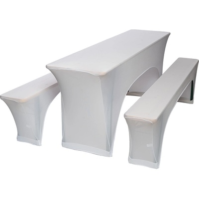 TENTino Elastický poťah STANDARD na pivný set 220x50 - 220x70 cm BIELA / WHITE