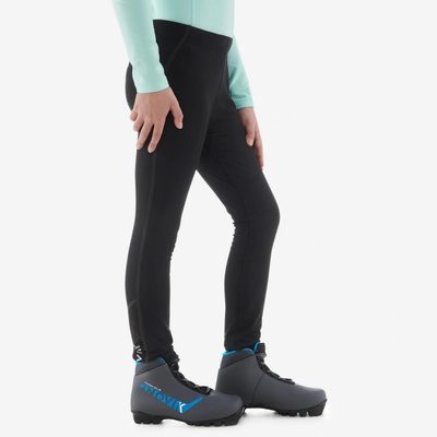 Inovik detské hrejivé legíny XC S Tight 100 na bežecké lyžovanie čierne
