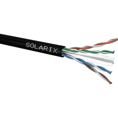 Solarix 27655193 UTP 4x2x0,5 CAT6 PE venkovní, cívka, 500m