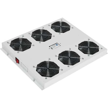 GUNKO Модул за сървърни шкафове с 6 вентилатора и термостат, черен (bpablelgfnt6)