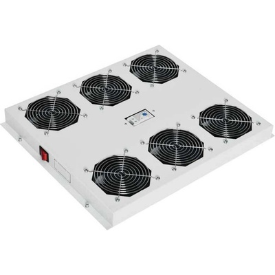 GUNKO Модул за сървърни шкафове с 6 вентилатора и термостат, черен (bpablelgfnt6)