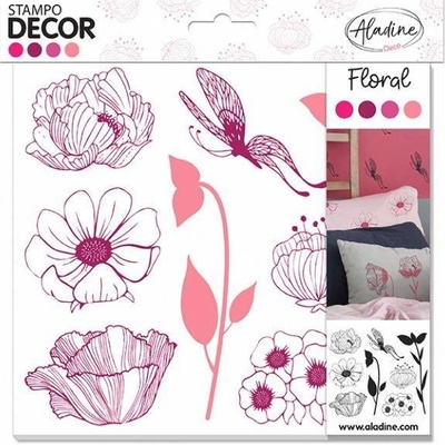 Aladine Gumová razítka Stampo Decor Kytičky – Zboží Dáma