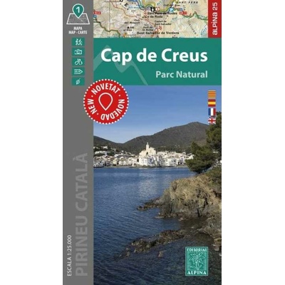 mapa Cap de Creus Parc Natural 1:25 t.