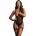 Le Désir Open-Cup Strappy Teddy Black XS-XL