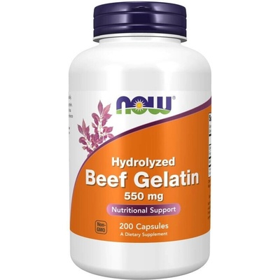 Now Foods Beef Gelatin 550 mg 200 kapsúl