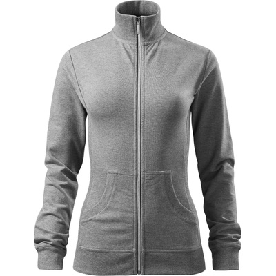 MALFINI Malfini viva 409 / Дамски суитшърт с цип - тъмносив меланж xxl (4091217)