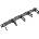 Lanberg Аксесоар Lanberg 19" cable management panel w. 5 plastic holders 1U - type b, black (AK-1202-B)