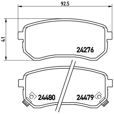 BREMBO Sada brzdových platničiek kotúčovej brzdy P30033