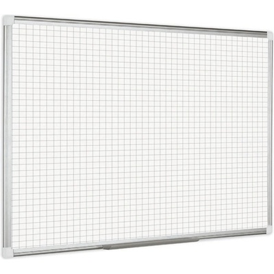Bi-Office Bílá popisovací tabule s potiskem, čtverce/rastr, nemagnetická, 1800 x 1200 mm