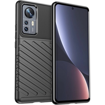 Gigapack Xiaomi 12 Pro GIGAPACK силиконов протектор за телефон, устойчив на удар, изпъкнал модел, ЧЕРЕН GP-112838 (GP-112838)