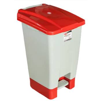 Image 1 of PLANET PLANET-Кош за разделно сметосъбиране с педал и колела 70 Lt. ЧЕРВЕН 44x52x74, 5cm. (UP 210/UP 228) (013335)