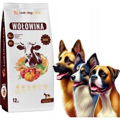 Look4dog CARE Hovädzie mäso bez obilnín a kuracieho mäsa 12 kg